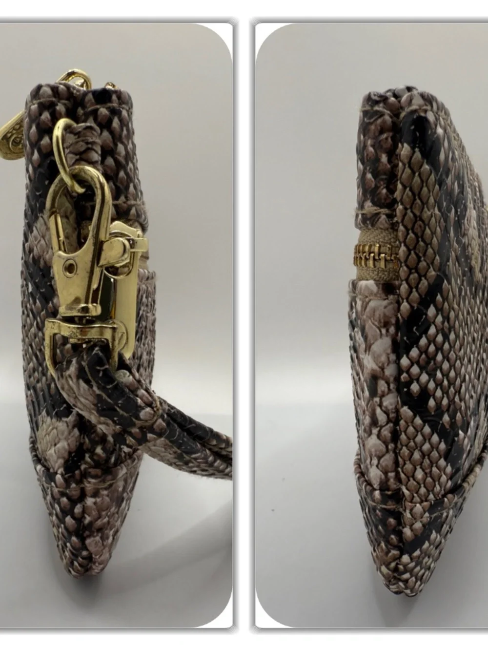 FIERCE ADRIENNE VITTADINI PYTHON WRISTLET/HANDBAG!